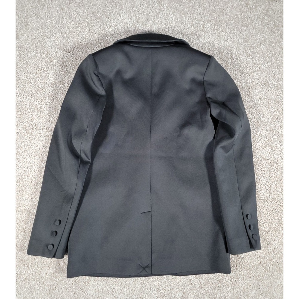 NWT Good American Scuba Blazer Jacket Black Size 1 Womens Collared Long Sleeve - Picture 3 of 16